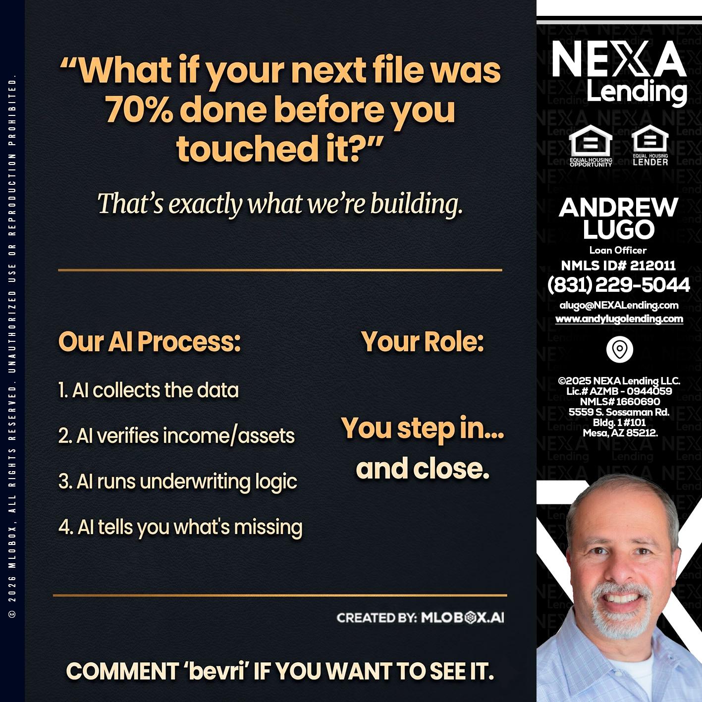 WHAT IF YOUR - Andrew Lugo -Loan Officer