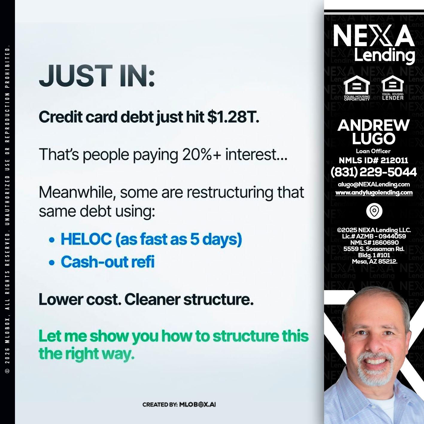 JUST IN - Andrew Lugo -Loan Officer