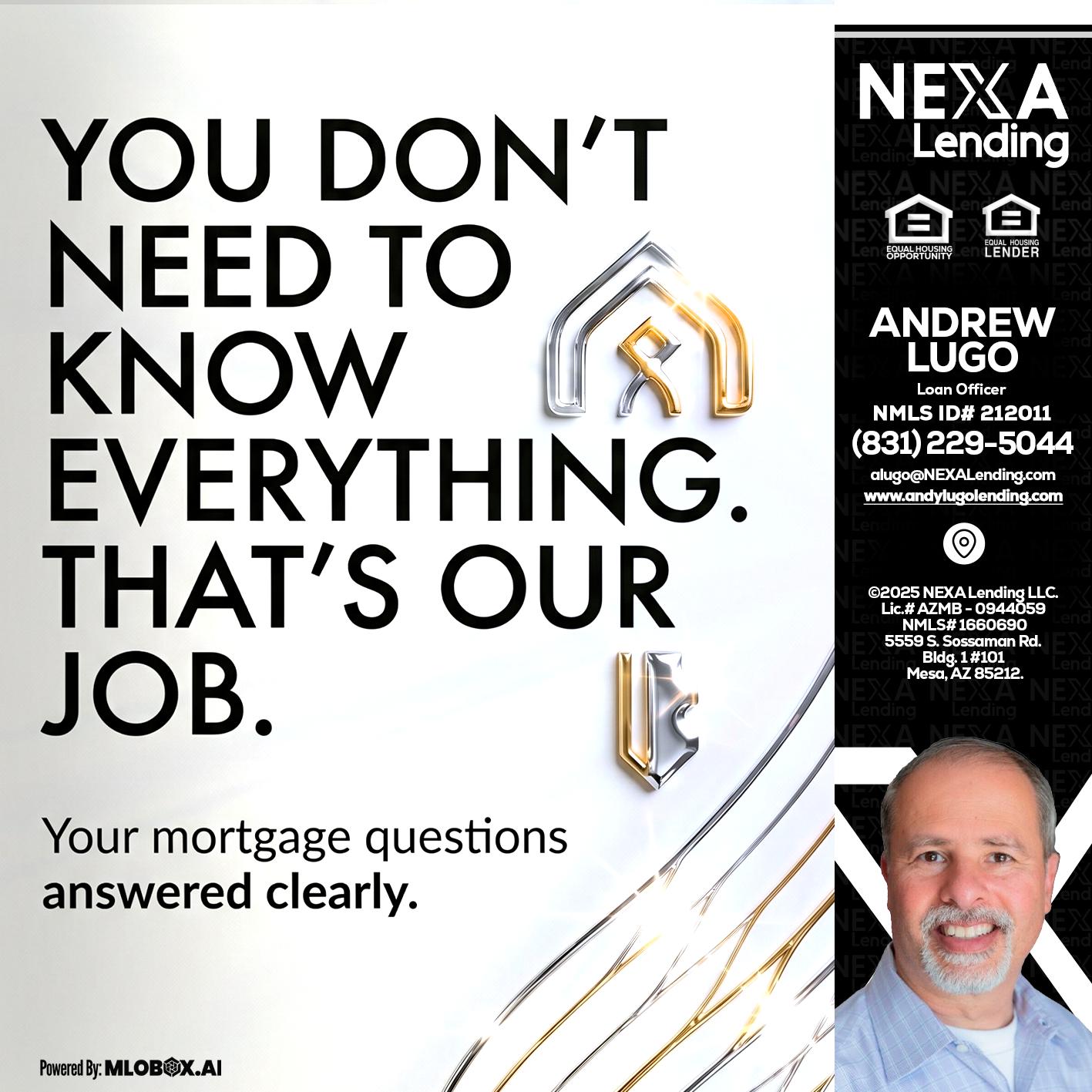 THAT IS OUR JOB - Andrew Lugo -Loan Officer